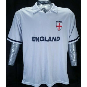 England Soccer Jersey Polo Shirt EB Sports Large